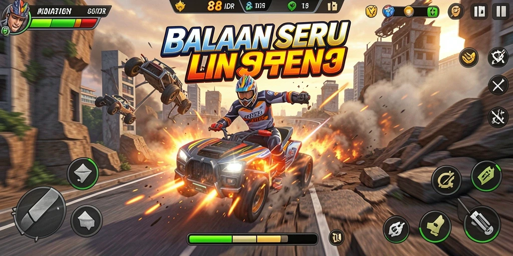 Tampilan menarik dari gameplay Racing 88IDR yang mendebarkan.