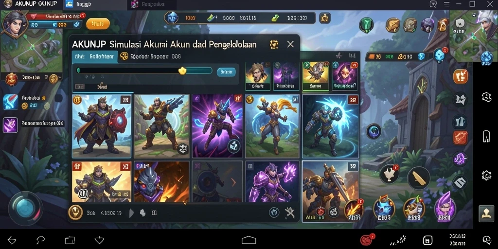 Tampilan gameplay AKUNJP dengan simulasi kehidupan yang menarik.