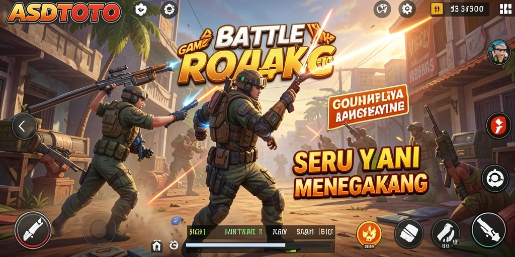 Tampilan seru gameplay ASDTOTO dalam pertempuran Battle Royale.