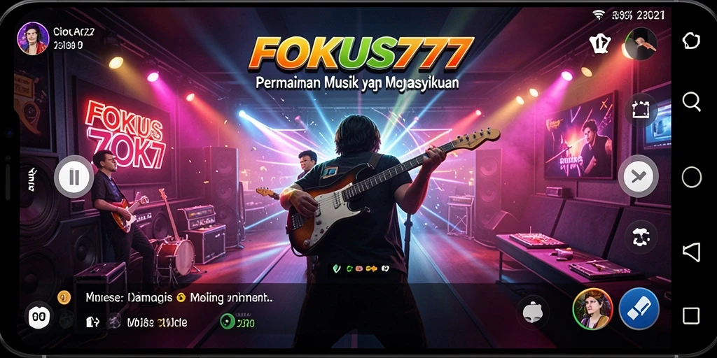 Screenshot FOKUS777 menampilkan gameplay seru dengan berbagai pilihan lagu.