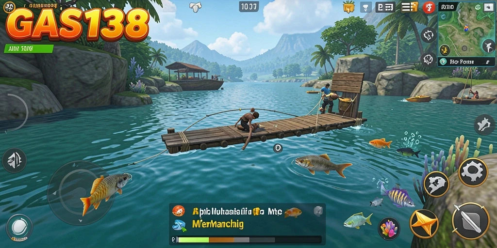Screenshot menunjukkan gameplay memancing yang seru dan menarik.
