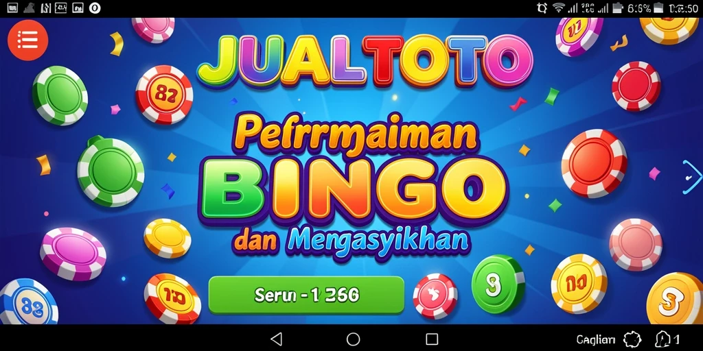 Screenshot utama JUALTOTO menunjukkan gameplay Bingo yang seru.