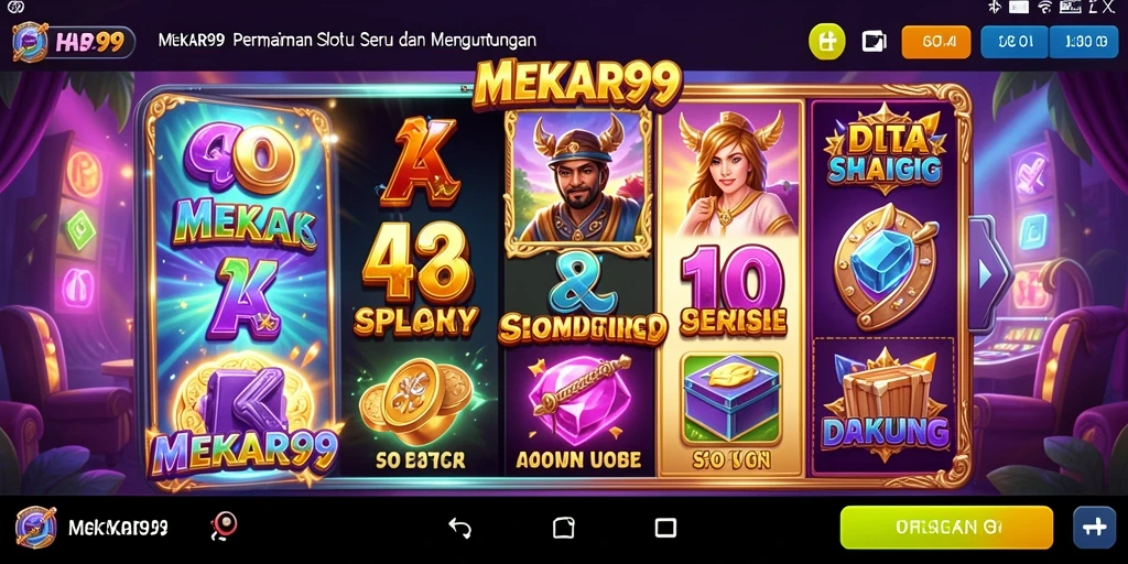 Tampilan gameplay MEKAR99 yang menawan dengan slot menarik dan bonus menggoda.