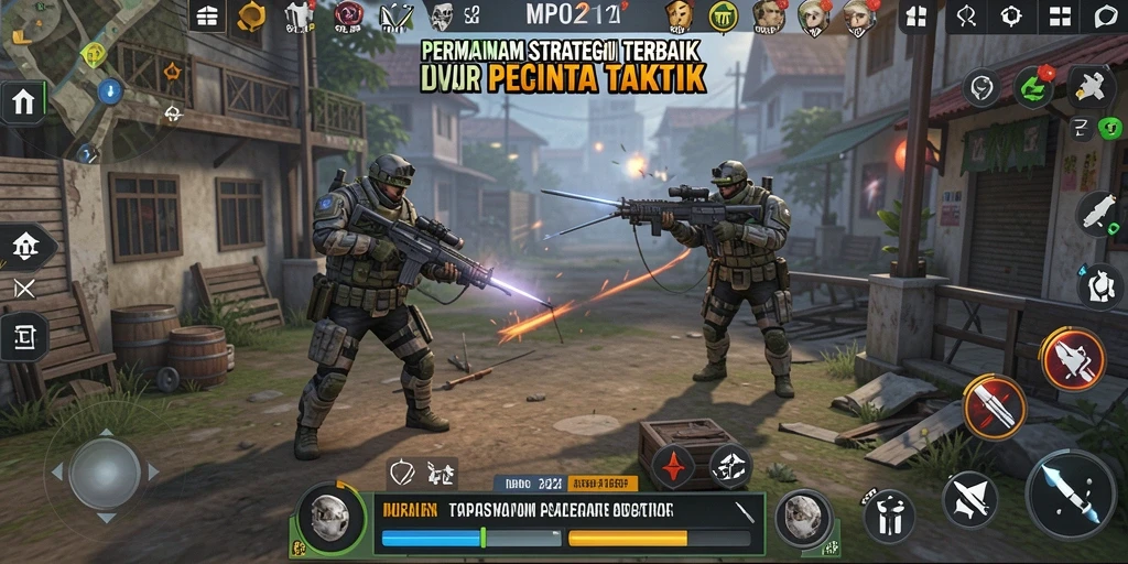 Tangkapan layar MPO2121 menampilkan aksi taktik yang mendebarkan dalam permainan strategi.