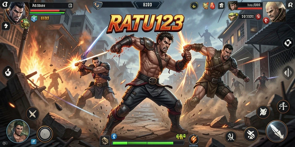 Tampilan aksi mendebarkan dari game RATU123.