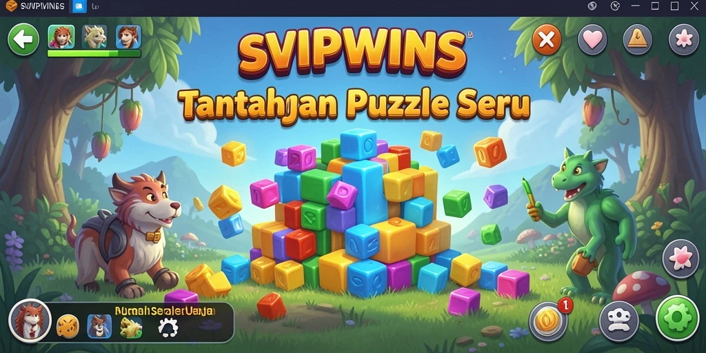 Tampilan menarik dari gameplay puzzle di SVIPWINS.