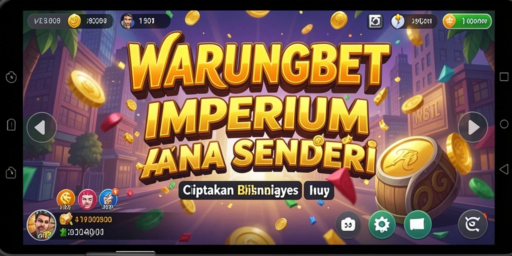 Screenshot tampilan gameplay WARUNGBET menunjukkan keseruan dalam membangun bisnis.
