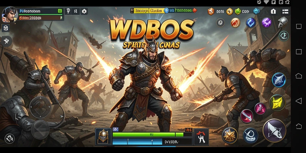 Tangkapan layar WDBOS menampilkan aksi permainan strategi yang seru.