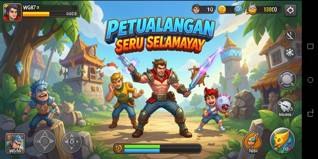 Tampilan gameplay WG87 yang menarik dengan fitur arcade menyenangkan.